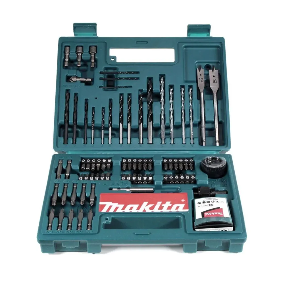 Makita DHP 482 SGK akumulatorowa wiertarko-wkrętarka udarowa 18V 62Nm + 1x akumulator 6,0Ah + ładowarka + 100 szt. zestaw...