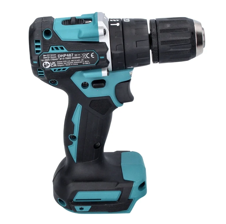Makita DHP 487 T1 akumulatorowa wiertarko-wkrętarka udarowa 18 V 40 Nm bezszczotkowa + 1x akumulator 5,0 Ah - bez ładowarki
