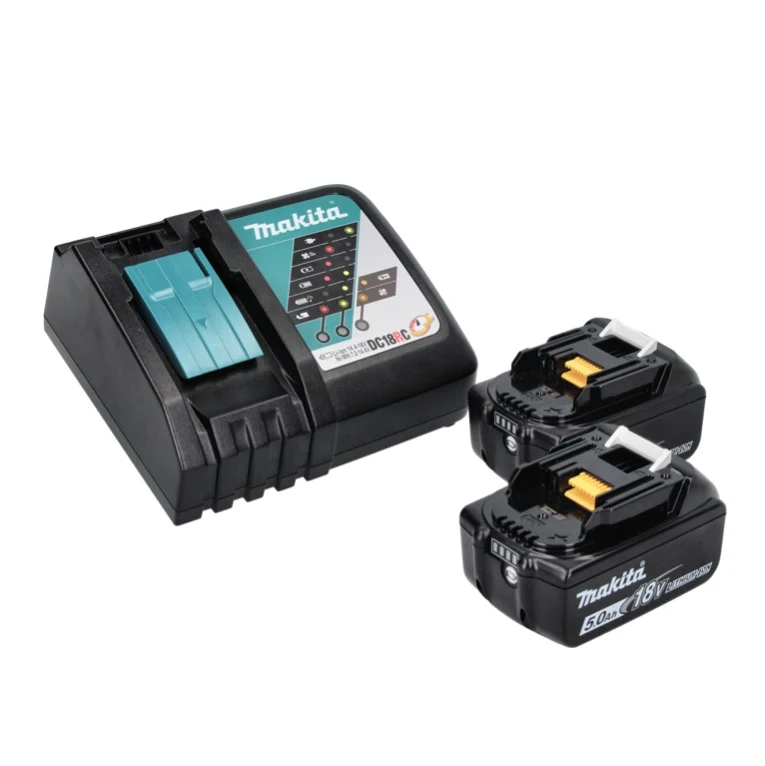 Makita DHP 487 RT akumulatorowa wiertarko-wkrętarka udarowa 18 V 40 Nm bezszczotkowa + 2x akumulator 5,0 Ah + ładowarka
