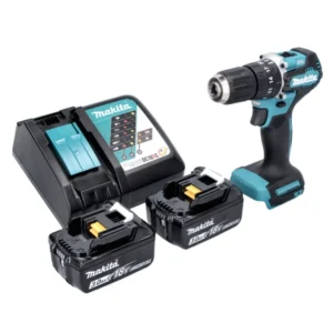 Makita DHP 487 RF akumulatorowa wiertarko-wkrętarka udarowa 18 V 40 Nm bezszczotkowa + 2x akumulator 3,0 Ah + ładowarka