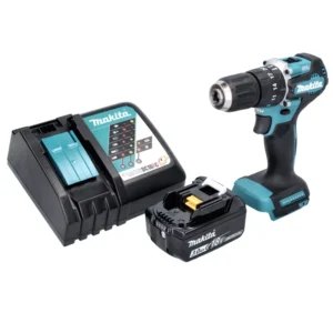 Makita DHP 487 RF1 akumulatorowa wiertarko-wkrętarka udarowa 18 V 40 Nm bezszczotkowa + 1x akumulator 3,0 Ah + ładowarka