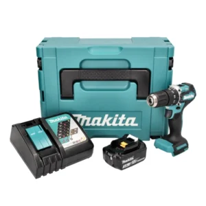 Makita DHP 487 RF1J akumulatorowa wiertarko-wkrętarka udarowa 18 V 40 Nm bezszczotkowa + 1x akumulator 3,0 Ah + ładowarka...