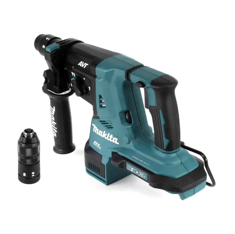 Makita DHR 281 RTJ Bezszczotkowa akumulatorowa wiertarko-wkrętarka udarowa 28 mm w zestawie Makpac z akumulatorem 2x 18 V-...
