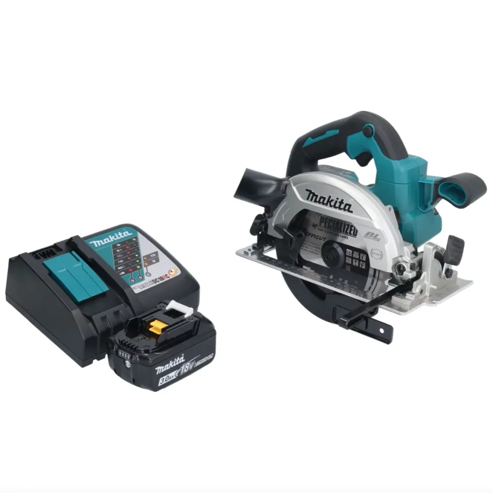 Makita DHS 661 RF1 Akumulatorowa pilarka tarczowa 18 V 165 mm bezszczotkowa + 1x akumulator 3,0 Ah + ładowarka