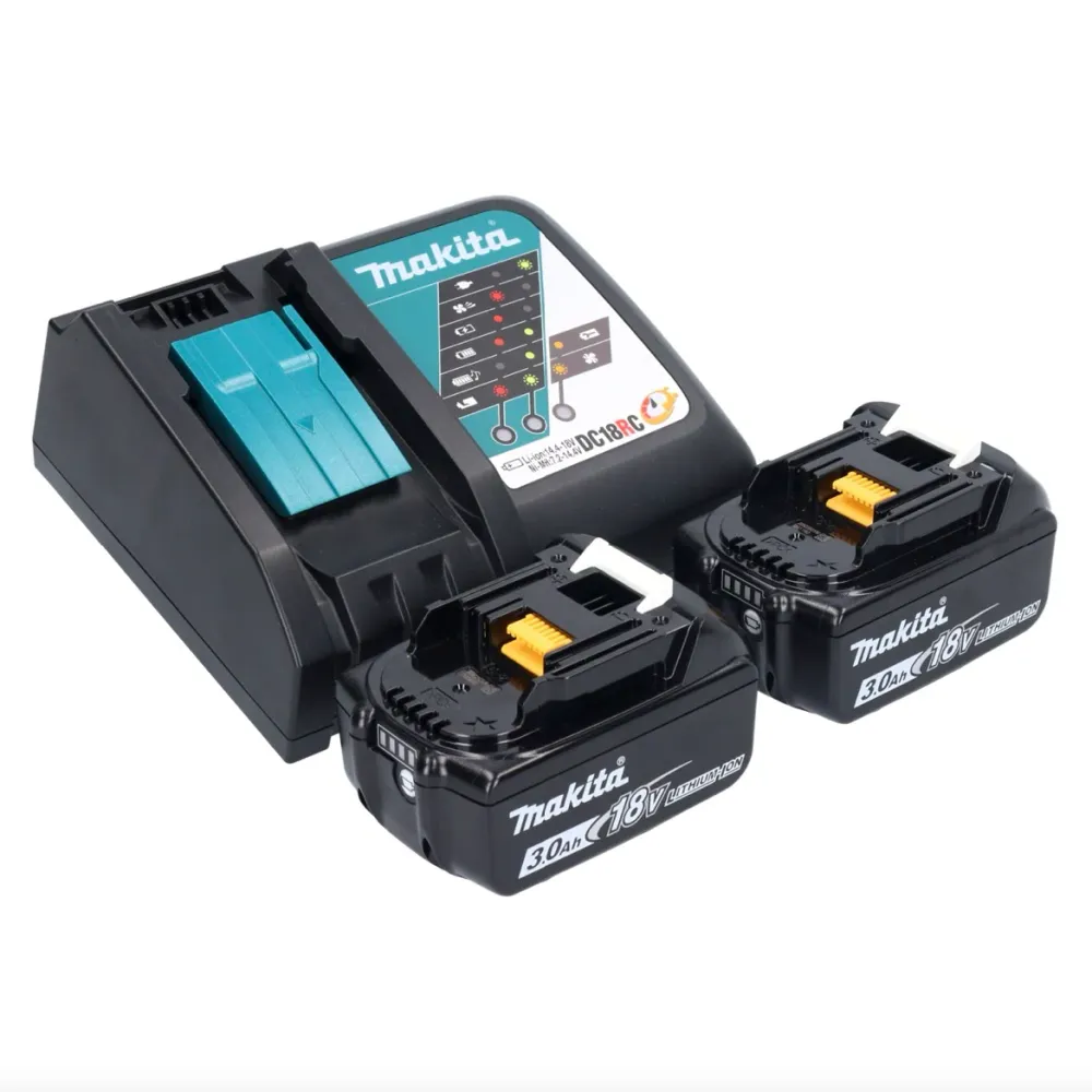 Makita DHS 661 RFJ akumulatorowa ręczna pilarka tarczowa 18 V 165 mm bezszczotkowa + 2x akumulator 3,0 Ah + ładowarka + Ma...