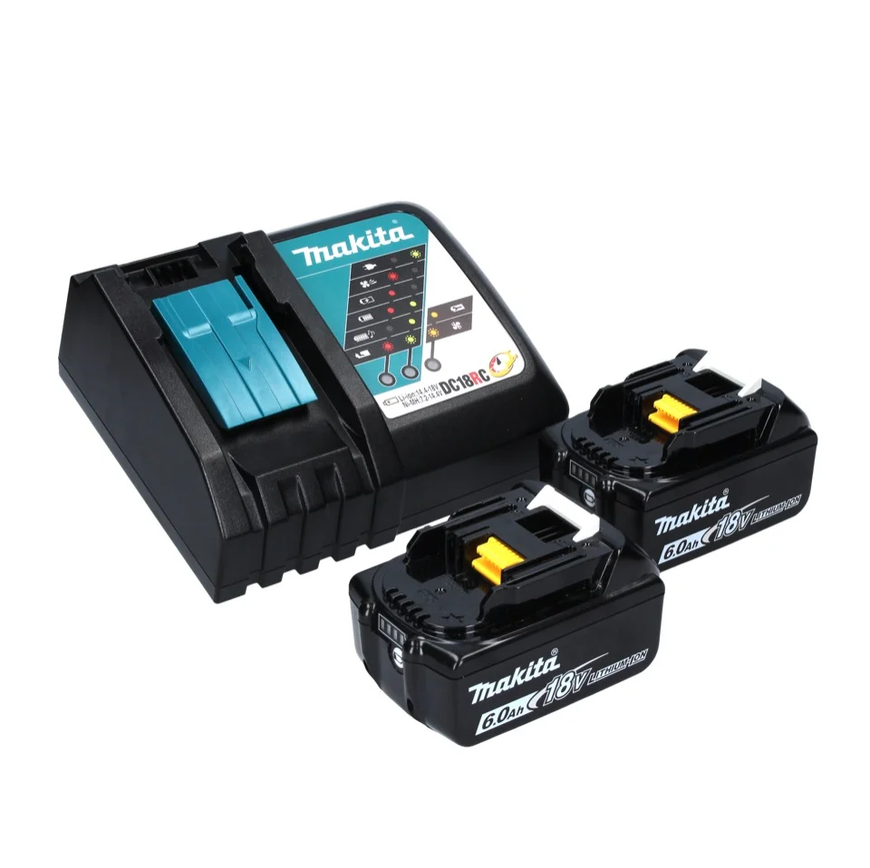 Makita DJR 187 RGK akumulatorowa pilarka szablasta 18 V bezszczotkowa + 2x akumulator 6,0 Ah + ładowarka + walizka