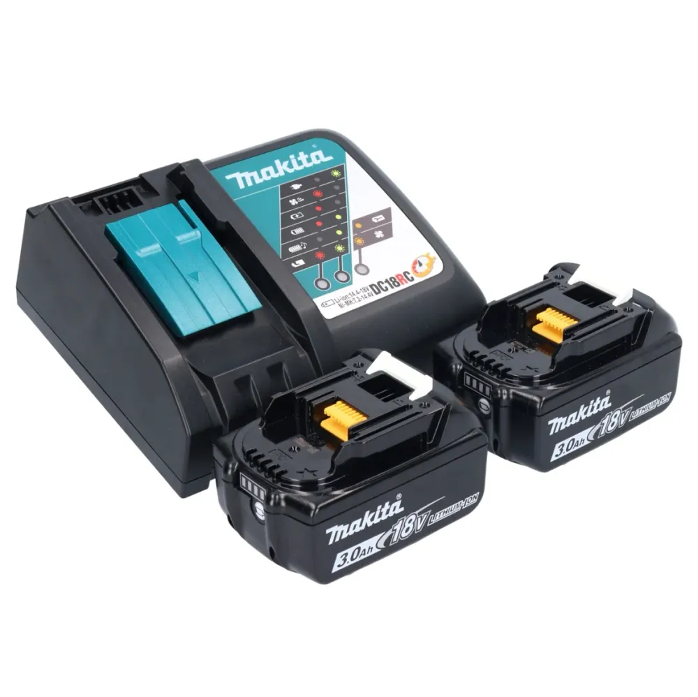 Makita DJR 189 RF akumulatorowa pilarka szablasta 18 V bezszczotkowa + 2x akumulator 3,0 Ah + ładowarka