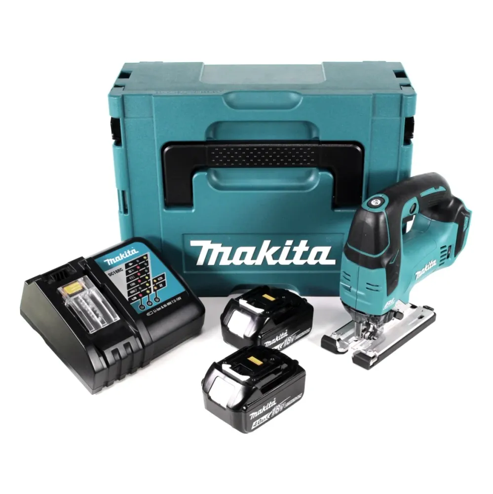Makita DJV 182 RMJ akumulatorowa wyrzynarka szablasta 18V bezszczotkowa + 2x akumulator 4.0Ah + ładowarka + Makpac