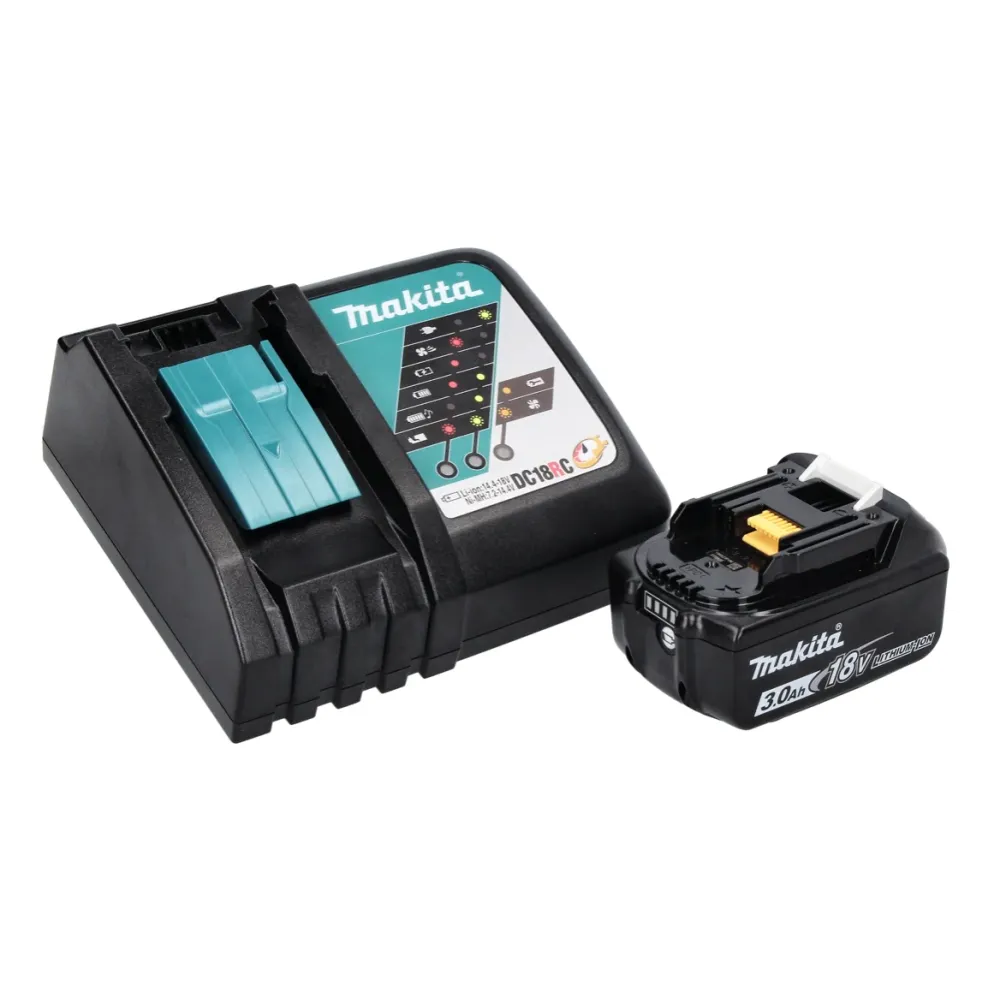 Makita DPV 300 RF1 polerka akumulatorowa 18 V 50 / 80 mm bezszczotkowa + 1x akumulator 3,0 Ah + ładowarka