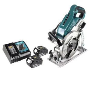 Makita DRS 780 RM akumulatorowa pilarka tarczowa 36V ( 2x18V ) 185 mm bezszczotkowa + 2x akumulator 4,0Ah + ładowarka
