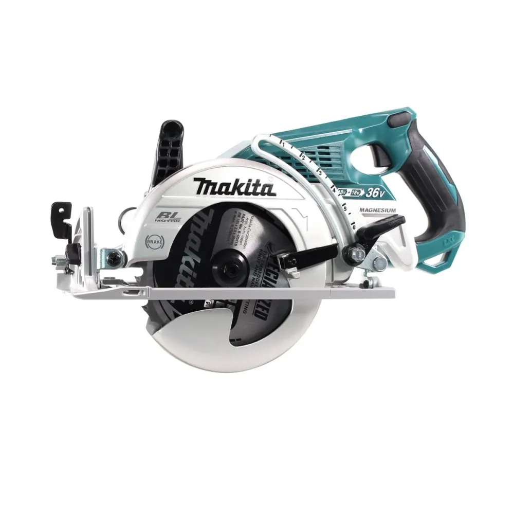 Makita DRS 780 RF akumulatorowa pilarka tarczowa 36V ( 2x18V ) 185 mm bezszczotkowa + 2x akumulator 3.0Ah + ładowarka