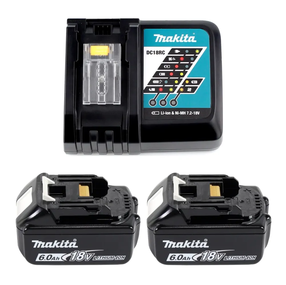 Makita DTD 156 RGJ akumulatorowy klucz udarowy 18V 155Nm + 2x akumulator 6.0Ah + ładowarka + Makpac