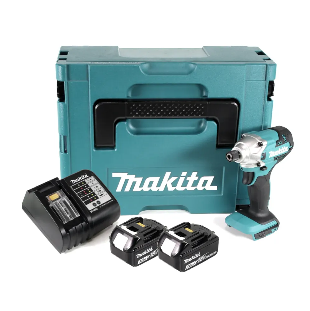 Makita DTD 156 SF1J akumulatorowy klucz udarowy 18V 155Nm + 2x akumulator 3.0Ah + ładowarka + Makpac
