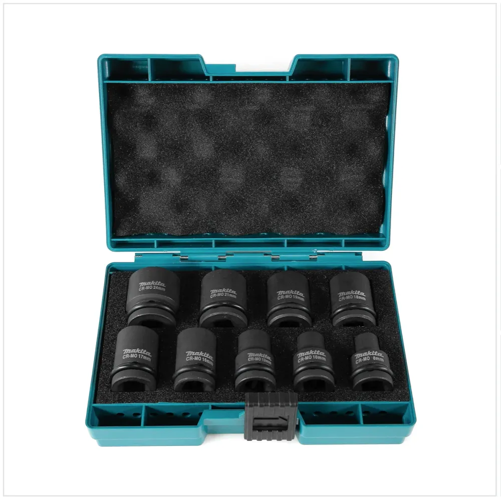 Makita zestaw kluczy nasadowych 1/2" 9 szt. ( D-41517 )
