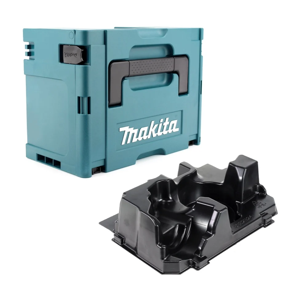 Walizka plastikowa Makita MAKPAC 3 ( 821551-8 ) + wkładka do szlifierki kątowej DGA 511 513 517 ( 839252-4 )