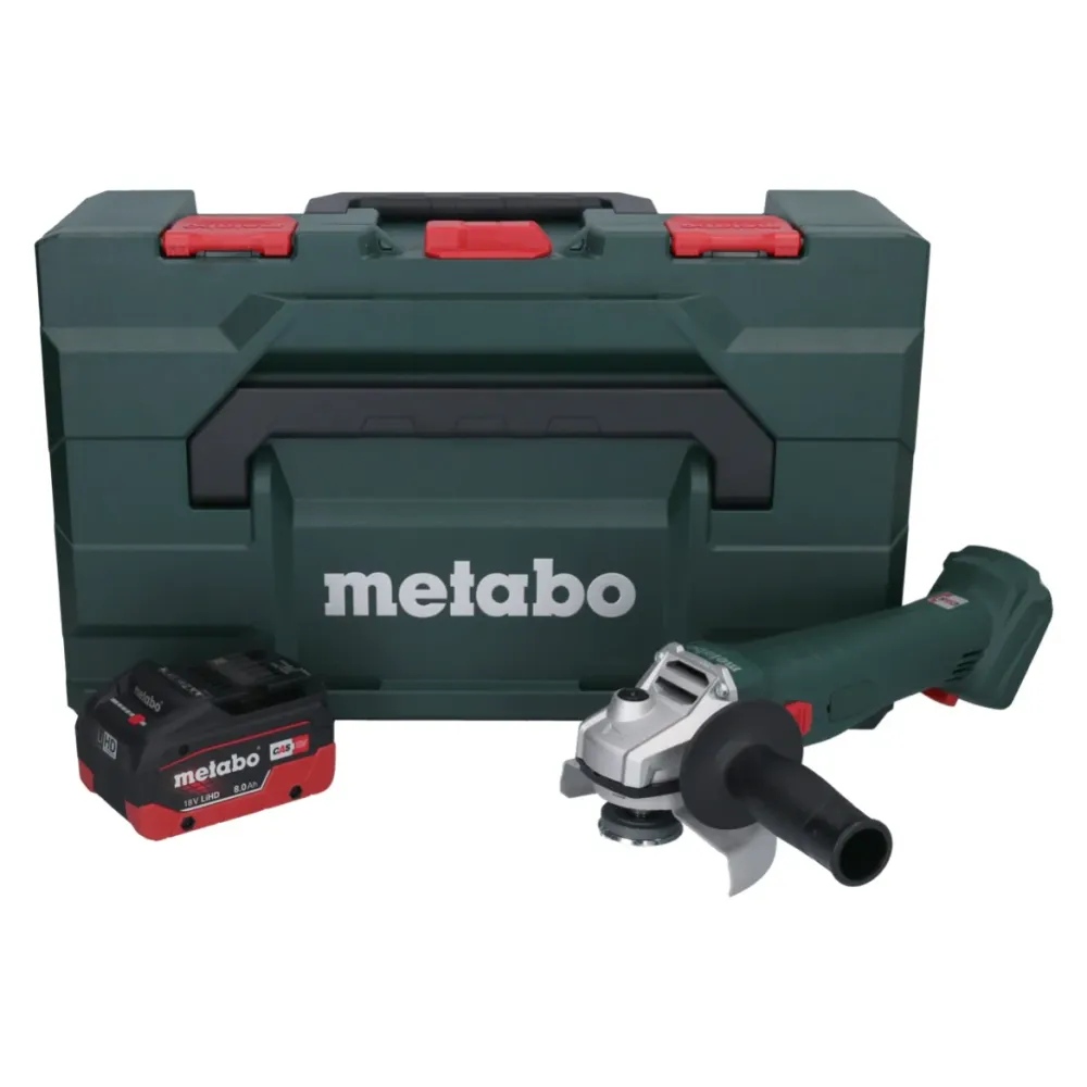 Akumulatorowa szlifierka kątowa Metabo W 18 L 9-125 18 V 125 mm + 1x akumulator 8,0 Ah + metaBOX - bez ładowarki