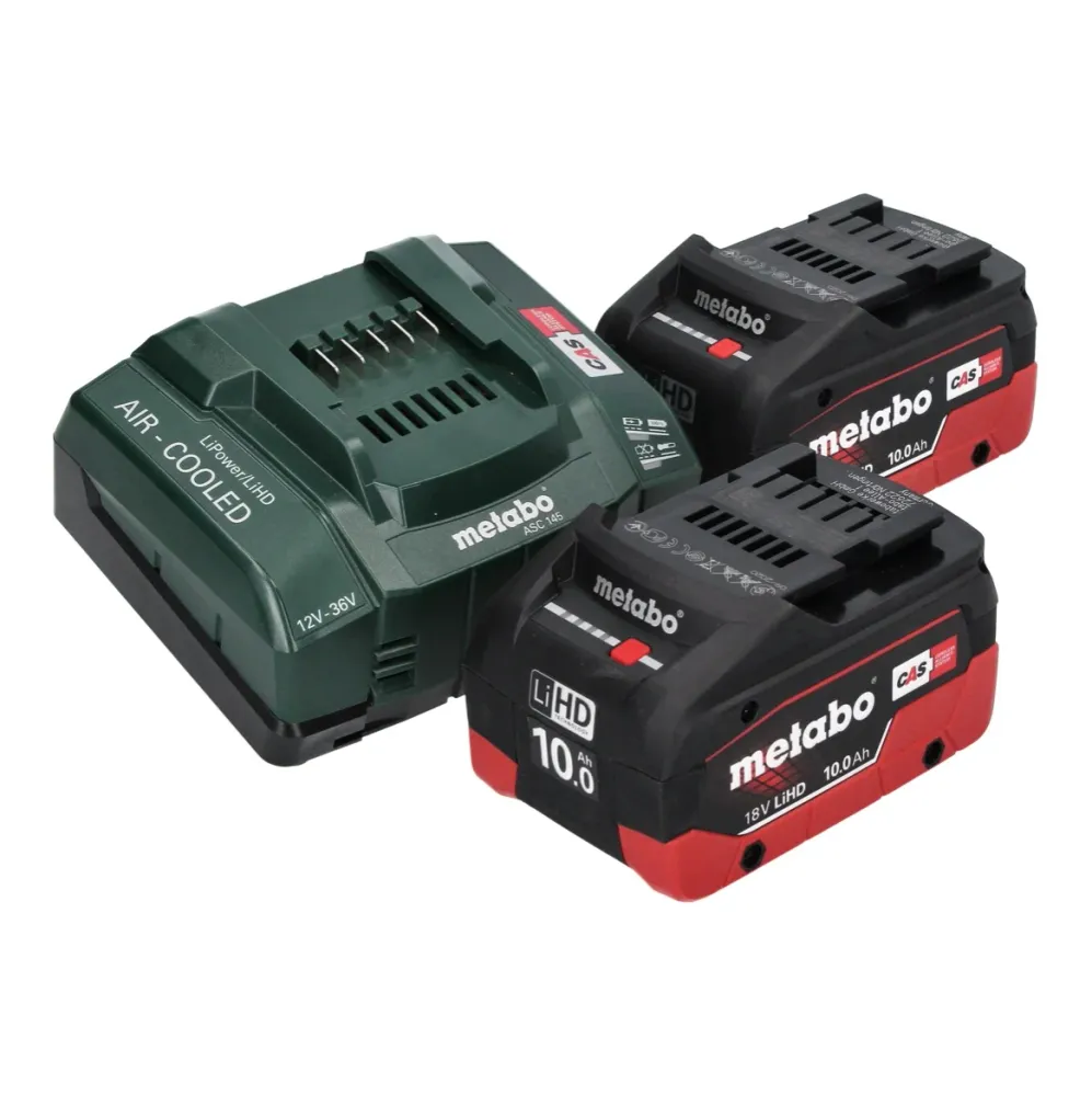 Akumulatorowa szlifierka kątowa Metabo W 18 L 9-125 18 V 125 mm + 2x akumulator 10,0 Ah + ładowarka + metaBOX