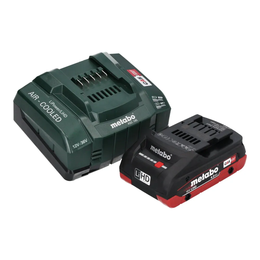 Metabo BS 18 LTX BL I Akumulatorowa wiertarko-wkrętarka 18 V 130 Nm bezszczotkowa + 1x akumulator LiHD 4,0 Ah + ładowarka