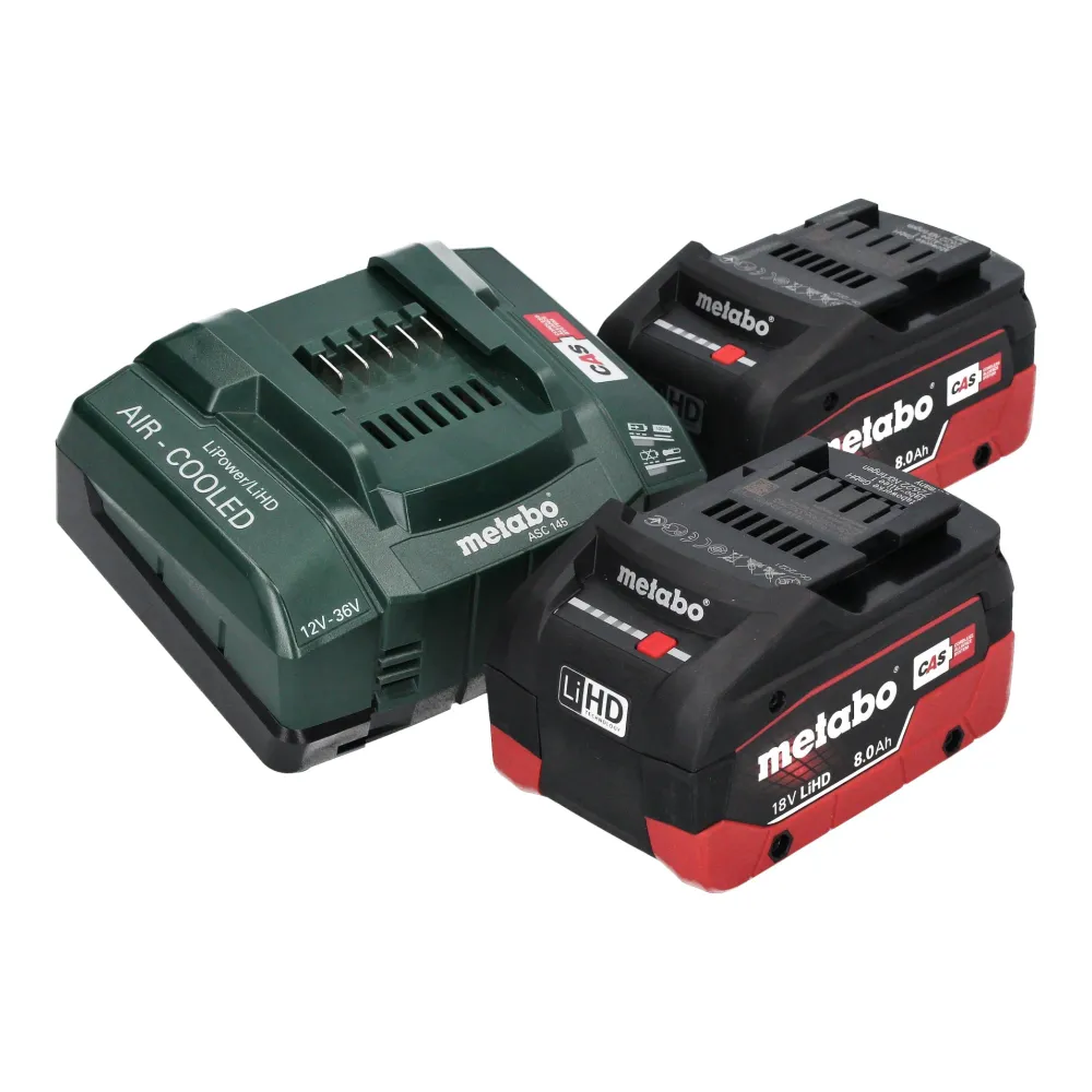 Metabo BS 18 LTX BL I Akumulatorowa wiertarko-wkrętarka 18 V 130 Nm bezszczotkowa + 2x akumulator LiHD 8,0 Ah + ładowarka