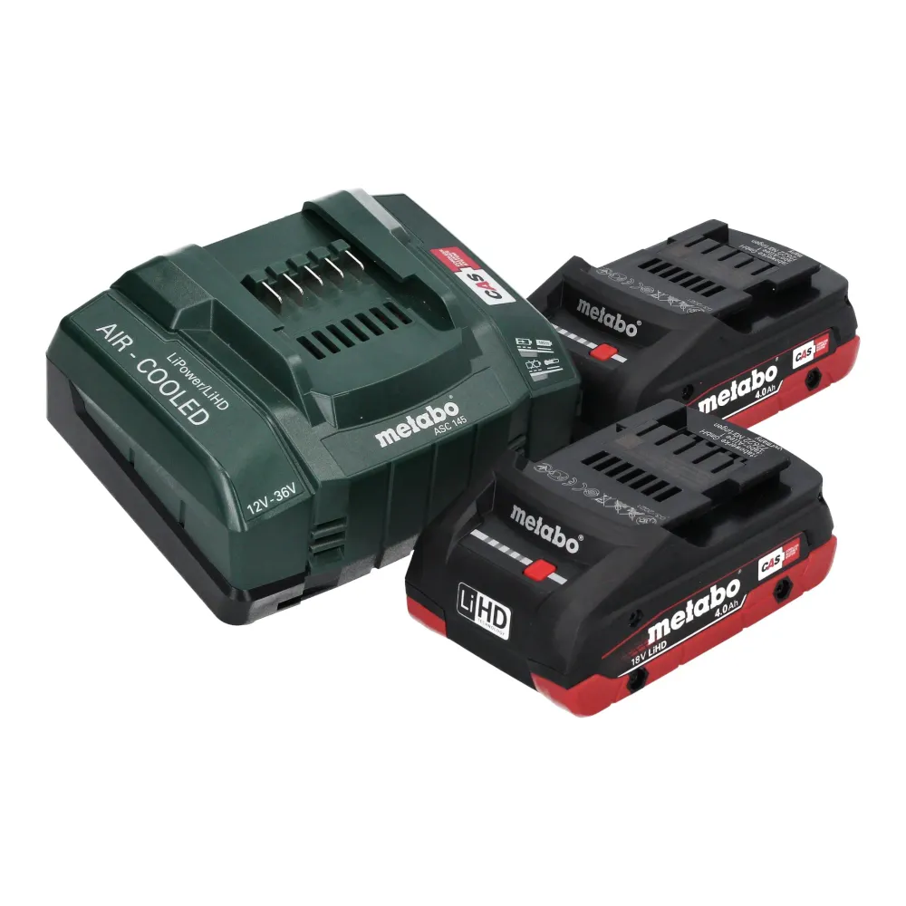Metabo BS 18 LTX BL I Akumulatorowa wiertarko-wkrętarka 18 V 130 Nm bezszczotkowa + 2x akumulator LiHD 4,0 Ah + ładowarka