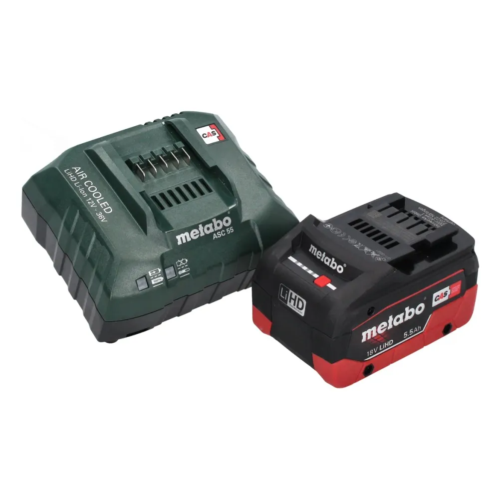 Metabo W 18 7-125 Akumulatorowa szlifierka kątowa 18 V 125 mm + 1x akumulator 5,5 Ah + ładowarka + metaBOX