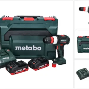 Metabo BS 18 LT BL Q akumulatorowa wiertarko-wkrętarka 18 V 75 Nm bezszczotkowa + 2x akumulator 4,0 Ah + ładowarka + metaBOX