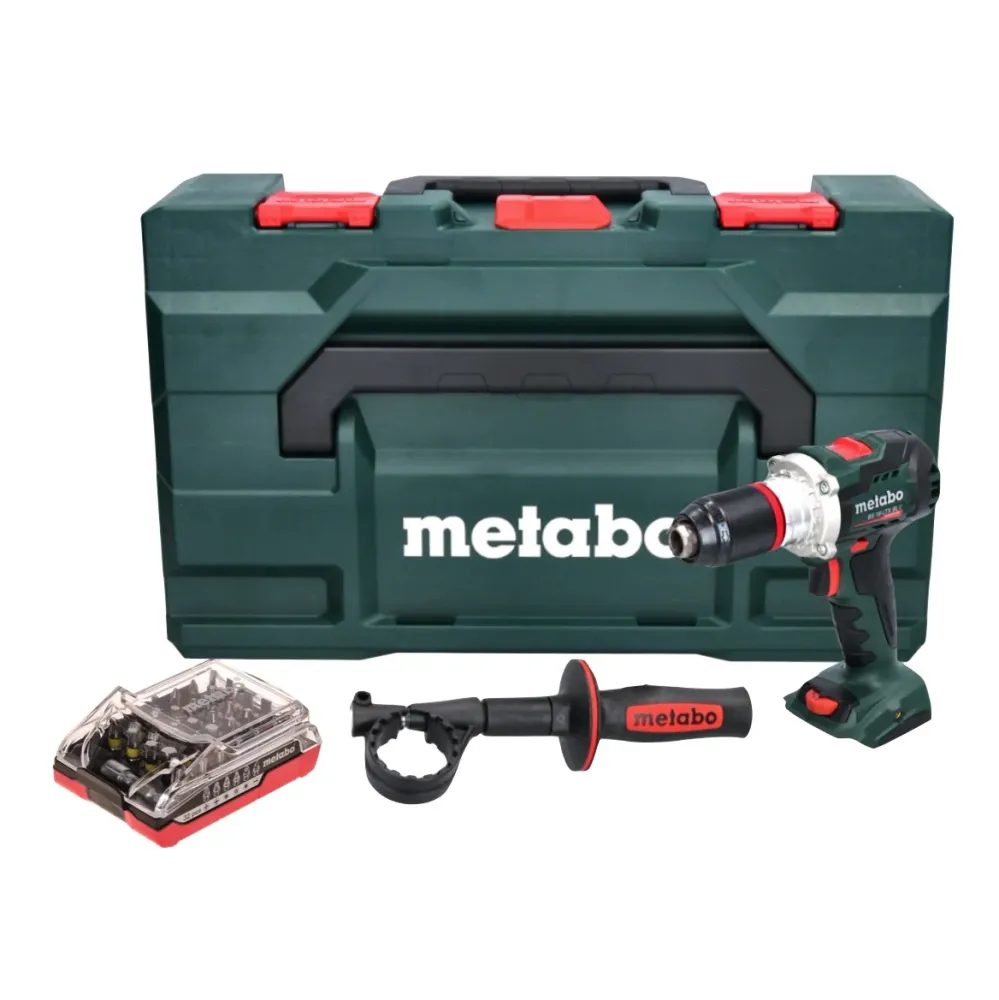 Metabo BS 18 LTX BL I Akumulatorowa wiertarko-wkrętarka 18 V 130 Nm bezszczotkowa + zestaw bitów 32 szt. + metaBOX - bez a...