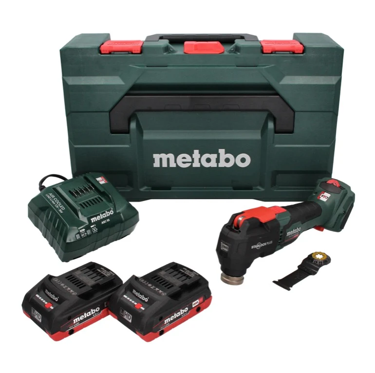 Metabo MT 18 LTX BL QSL akumulatorowe narzędzie wielofunkcyjne 18 V bezszczotkowe Starlock Plus + 2x akumulator 4,0 Ah + ł...