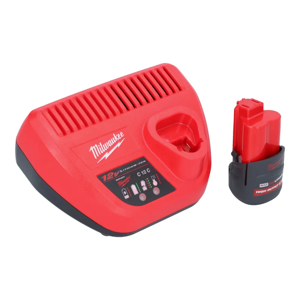 Milwaukee M12 FQID-251 akumulatorowy klucz udarowy 12 V 50 Nm 1/4" bezszczotkowy + 1x akumulator 2,5 Ah + ładowarka