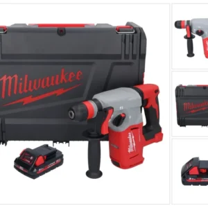 Milwaukee M18 BLHX-301X akumulatorowy młot udarowo-obrotowy 18 V 2,3 J bezszczotkowy + 1x akumulator 3,0 Ah + skrzynka HD...