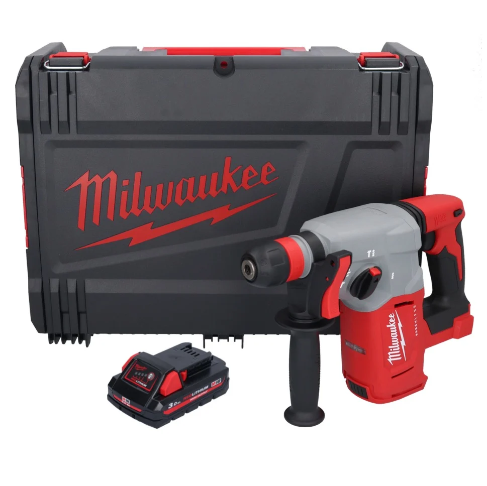 Milwaukee M18 BLHX-301X akumulatorowy młot udarowo-obrotowy 18 V 2,3 J bezszczotkowy + 1x akumulator 3,0 Ah + skrzynka HD...