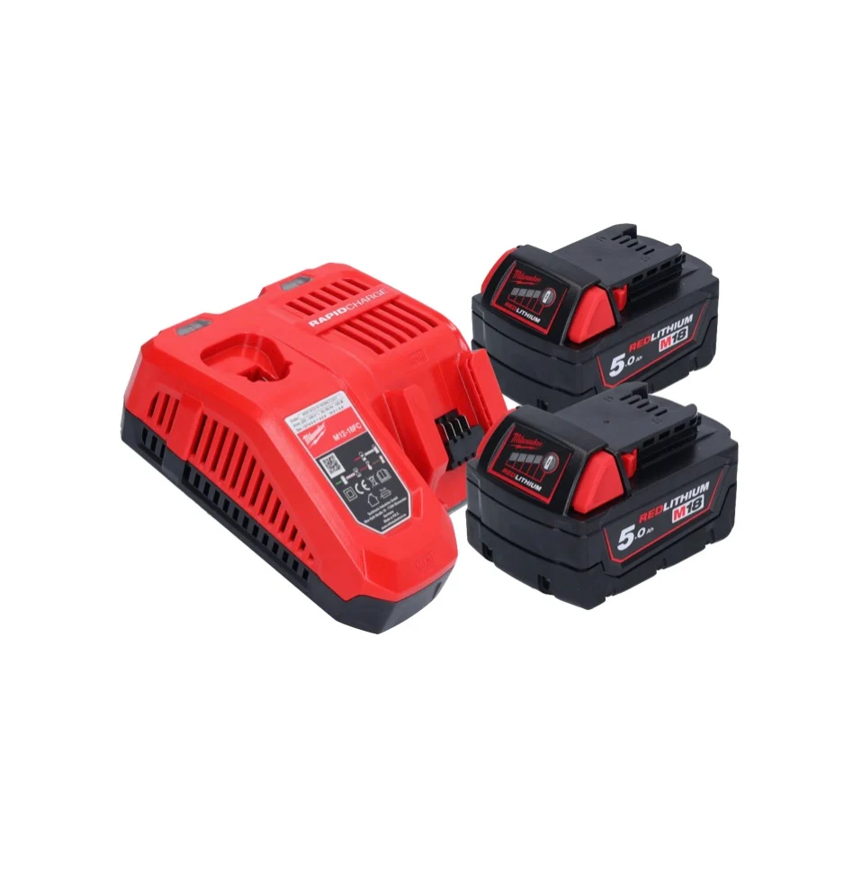 Milwaukee M18 FAP180-502 Polerka akumulatorowa 18 V 180 mm bezszczotkowa + 2x akumulator 5,0 Ah + ładowarka