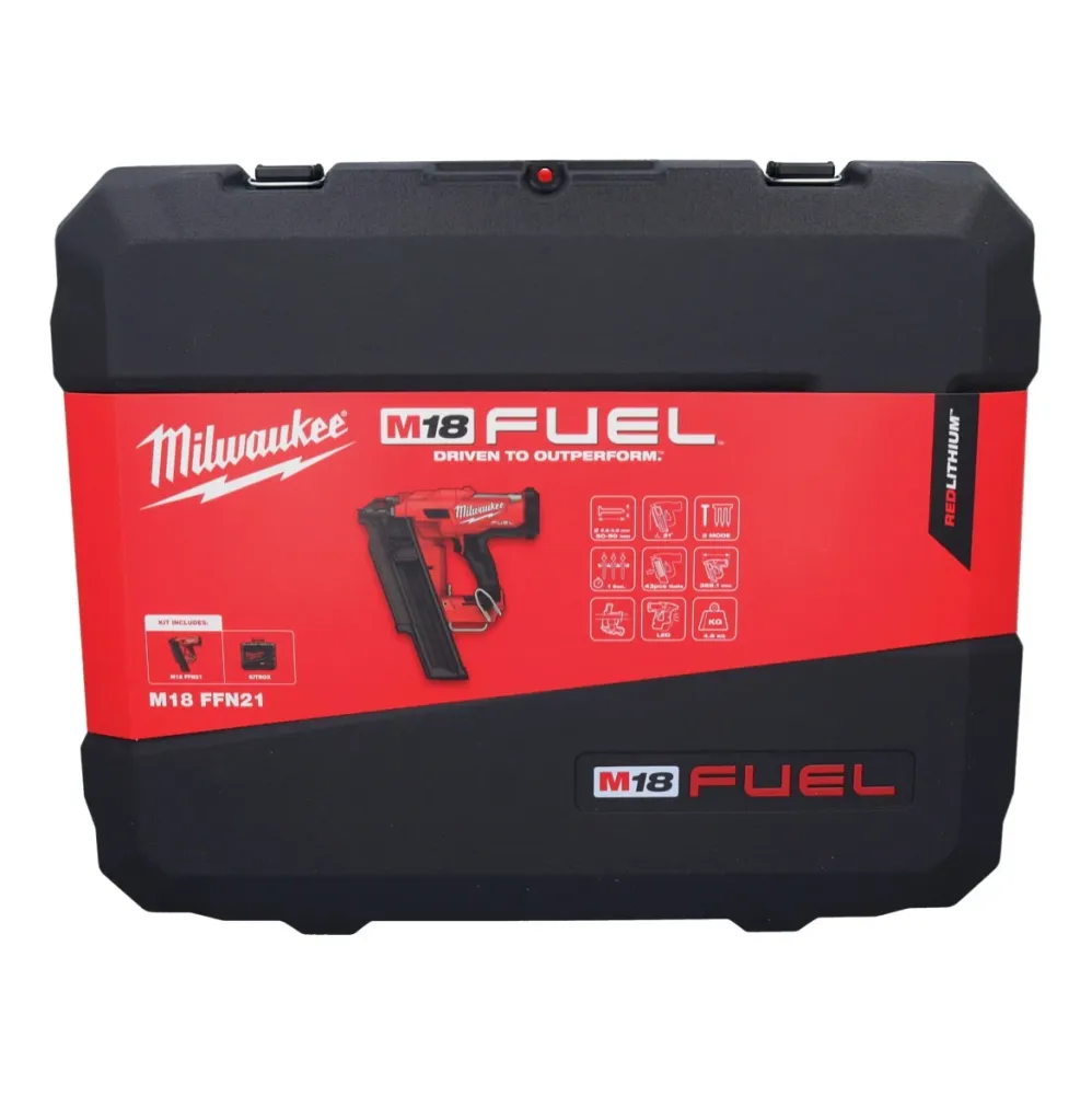 Milwaukee M18 FFN21-401C Gwoździarka akumulatorowa 18 V 50 - 90 mm bezszczotkowa + 1x akumulator 4,0 Ah + walizka - bez ła...