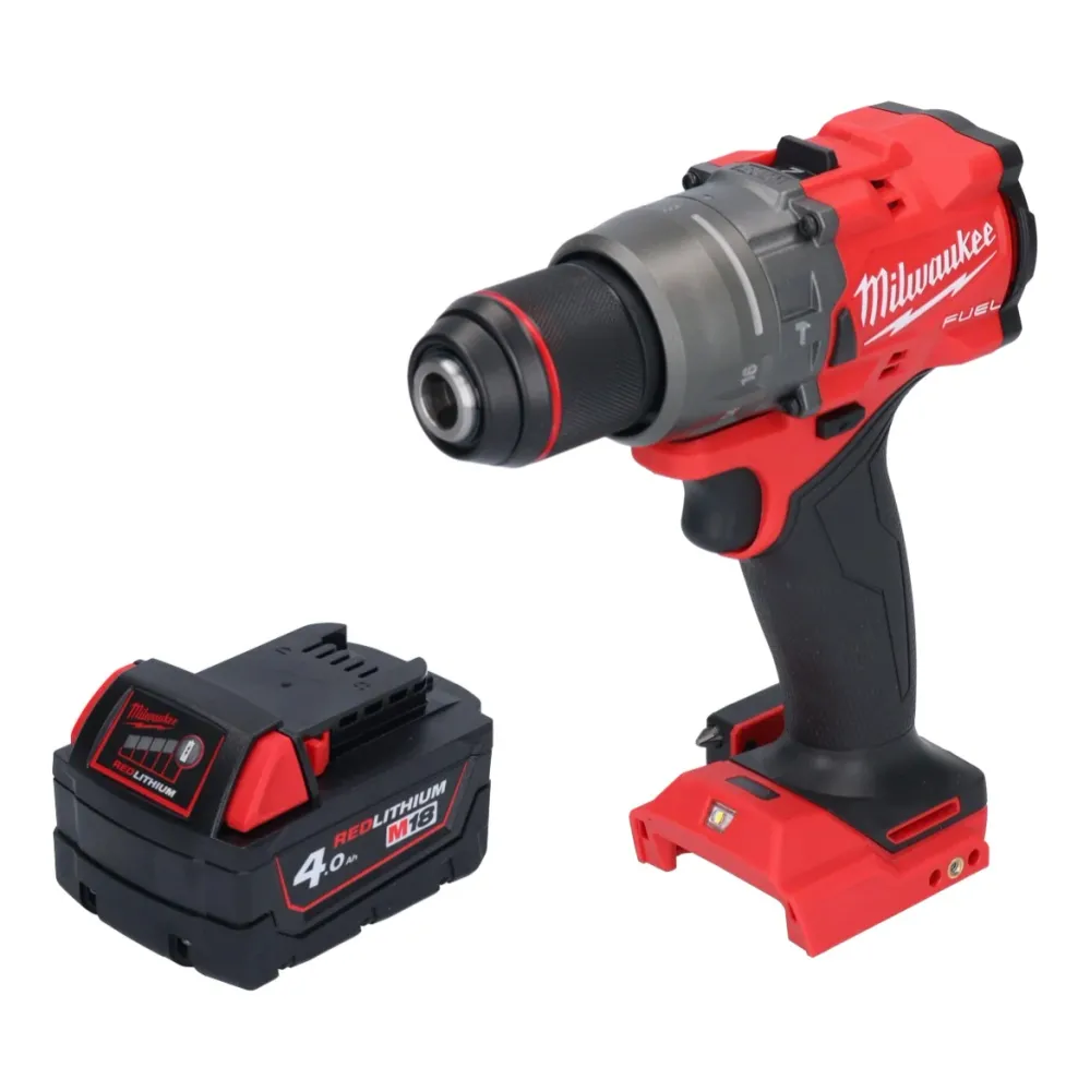 Milwaukee M18 FPD3-401 akumulatorowa wiertarko-wkrętarka udarowa 18 V 158 Nm bezszczotkowa + 1x akumulator 4,0 Ah - bez ła...
