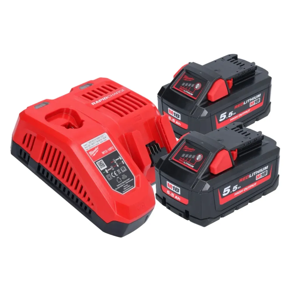 Milwaukee M18 FPD3-552 akumulatorowa wiertarko-wkrętarka udarowa 18 V 158 Nm bezszczotkowa + 2x akumulator 5,5 Ah + ładowarka