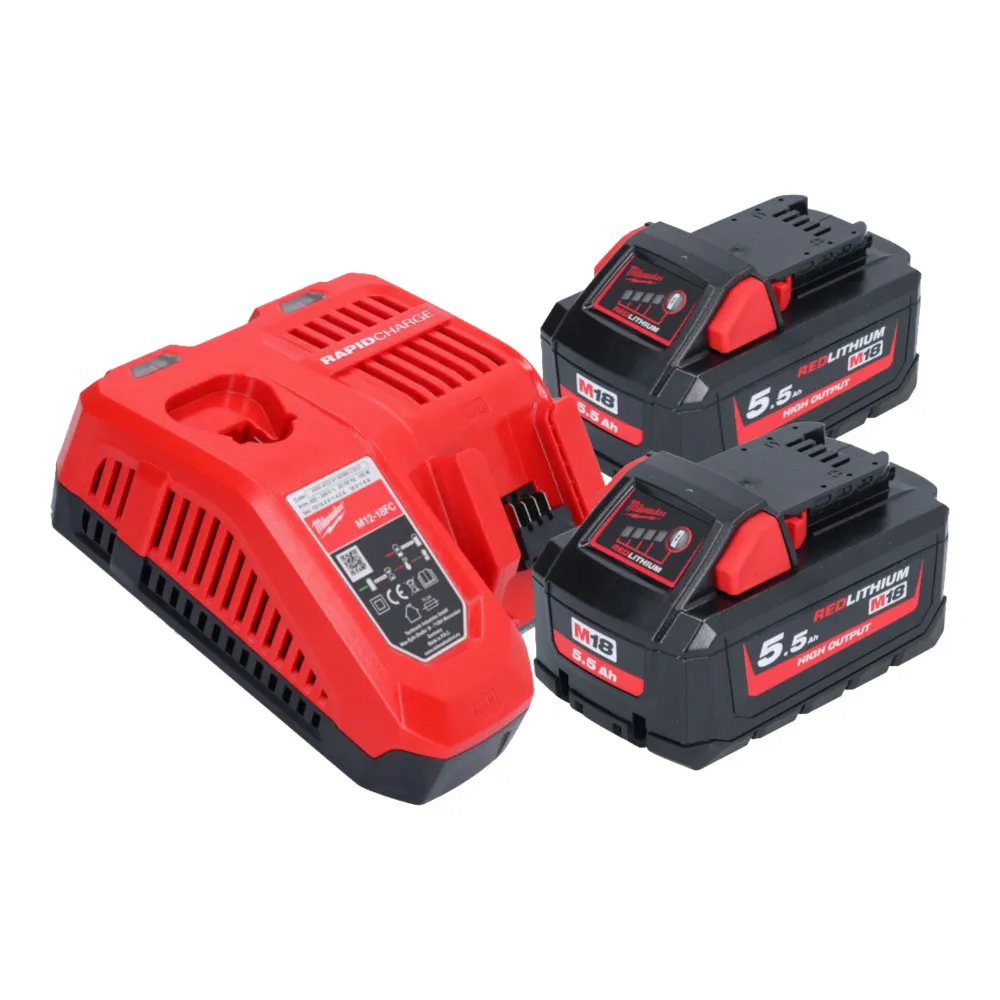 Milwaukee M18 FPS55-552 akumulatorowa zagłębiarka 18 V 165 mm bezszczotkowa + 2x akumulator 5,5 Ah + ładowarka