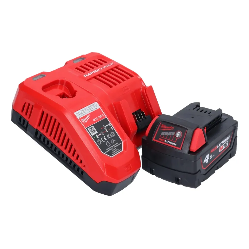 Milwaukee M18 FSAG115X-401 Akumulatorowa szlifierka kątowa 18 V 115 mm bezszczotkowa + 1x akumulator 4,0 Ah + ładowarka