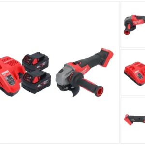 Milwaukee M18 FSAG115X-402 Akumulatorowa szlifierka kątowa 18 V 115 mm bezszczotkowa + 2x akumulator 4,0 Ah + ładowarka