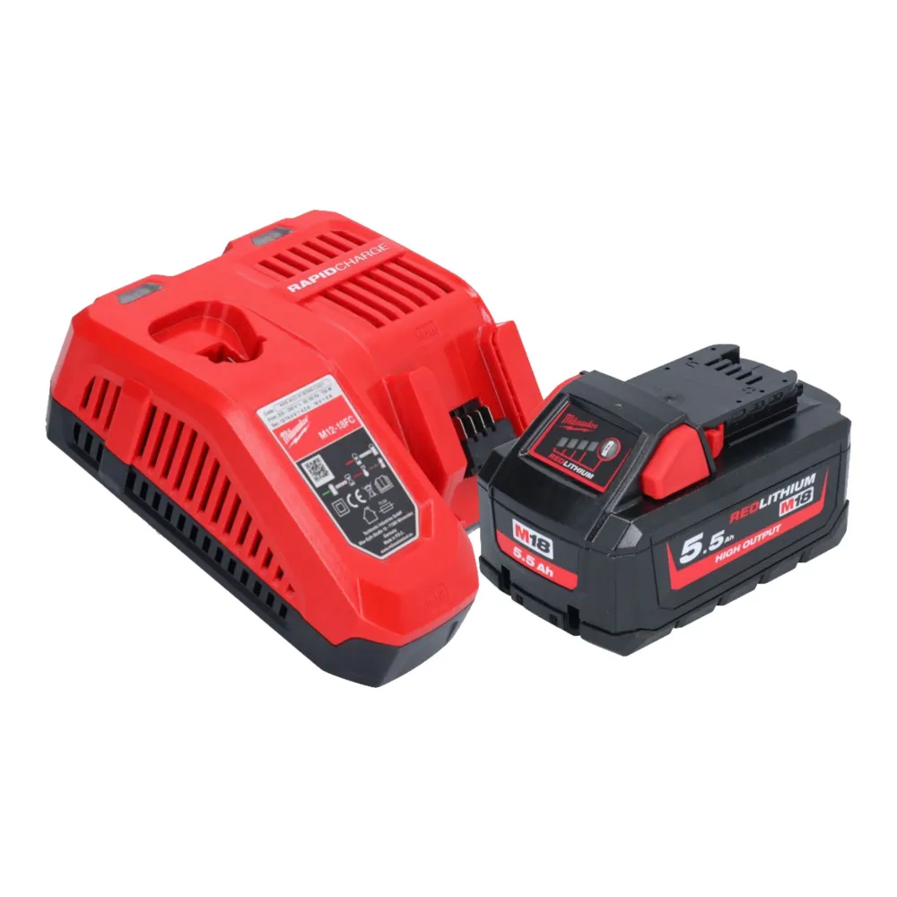 Milwaukee M18 ONEFLT-551X wkrętarka akumulatorowa 18 V 4,8 / 6,4 / 9,53 mm + 1x akumulator 5,5 Ah + ładowarka + pudełko HD