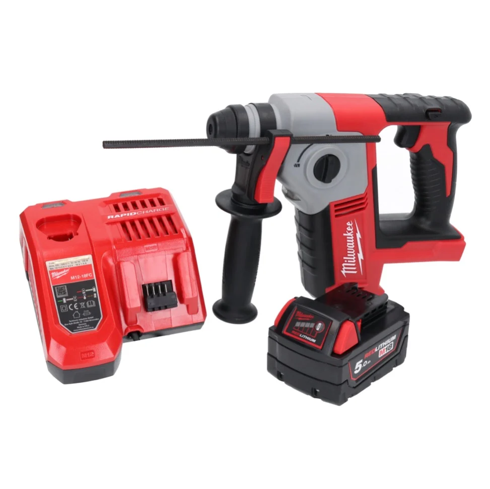 Milwaukee M18 BH-501FC Akumulatorowa wiertarko-wkrętarka 18 V 1,2 J SDS plus + 1x akumulator 5,0 Ah + ładowarka