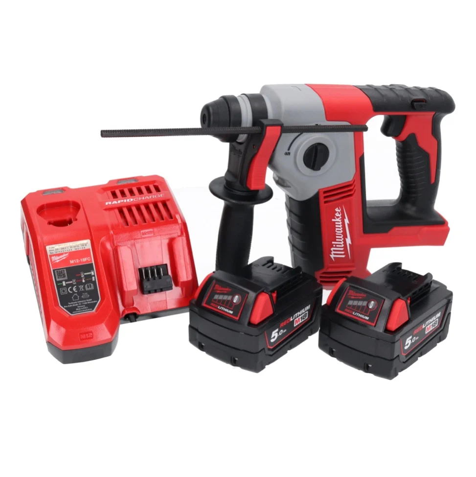 Milwaukee M18 BH-502FC akumulatorowa wiertarko-wkrętarka 18 V 1,2 J SDS plus + 2x akumulator 5,0 Ah + ładowarka