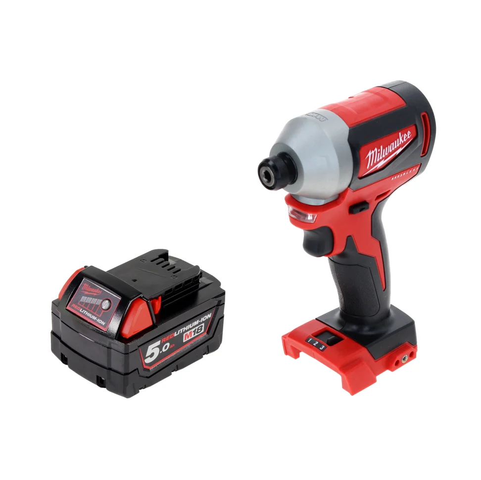 Milwaukee M18 BLID2-501 akumulatorowy klucz udarowy 18 V 180 Nm 1/4" bezszczotkowy + 1x akumulator 5,0 Ah - bez ładowarki
