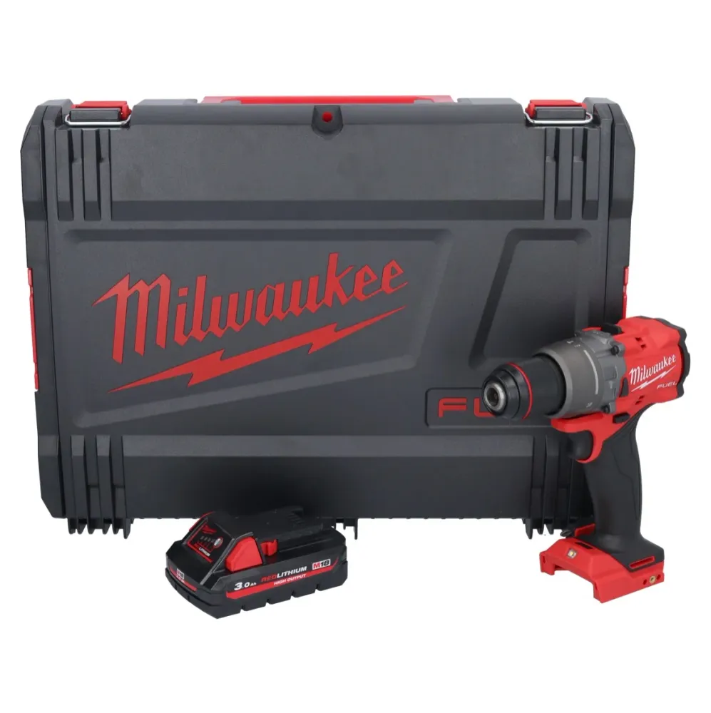 Milwaukee M18 FPD3-301X akumulatorowa wiertarko-wkrętarka udarowa 18 V 158 Nm bezszczotkowa + 1x akumulator 3,0 Ah + skrzy...
