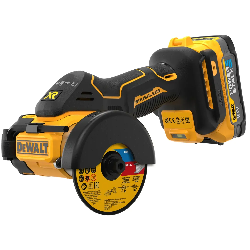 Mini pił ukosowa Dewalt DCS438E2T-QW 18 V 1,7 Ah