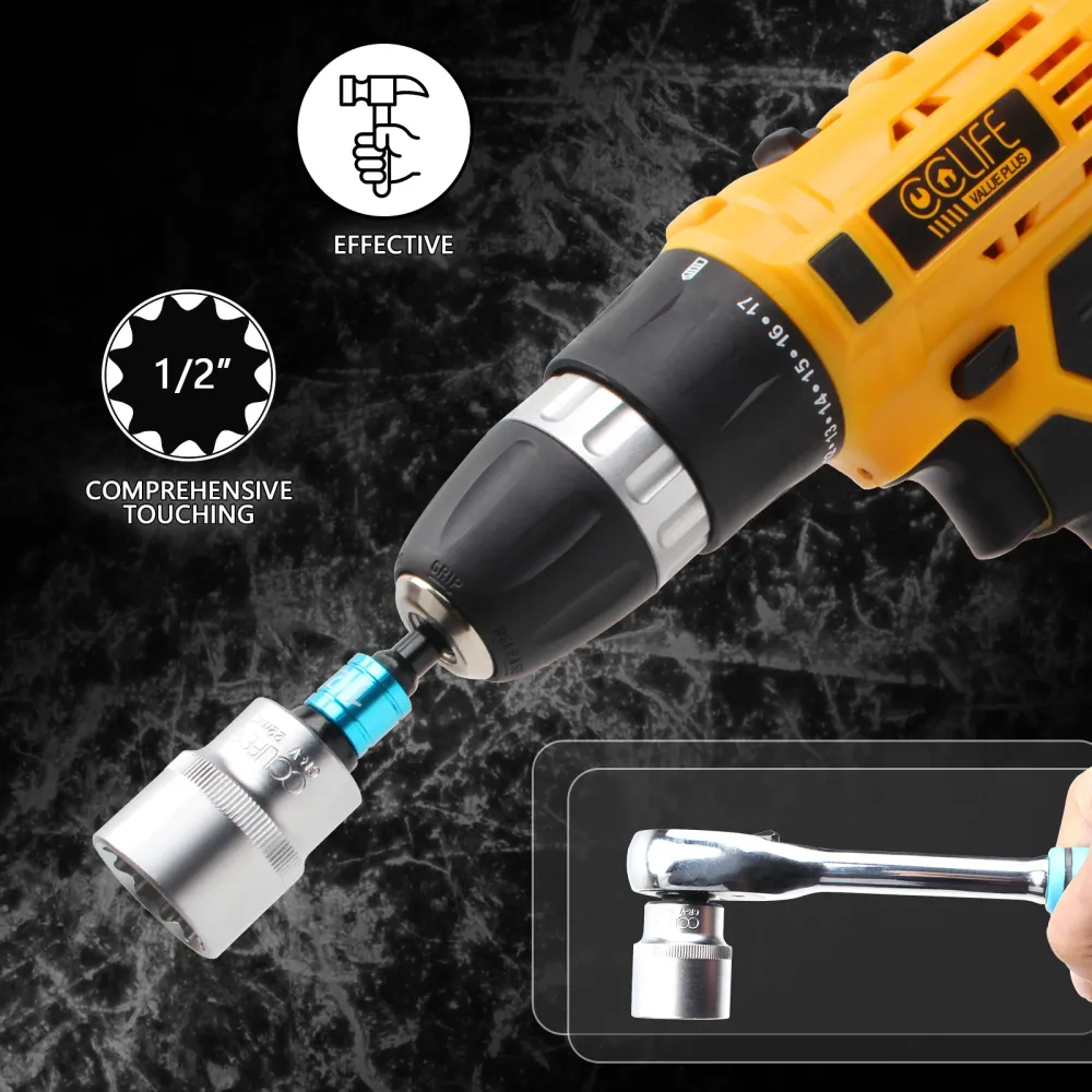 Nasadka wielozębna 12 punktów Gear Lock Spline Socket Wrench Set 8-36mm 21 szt. 1/2"