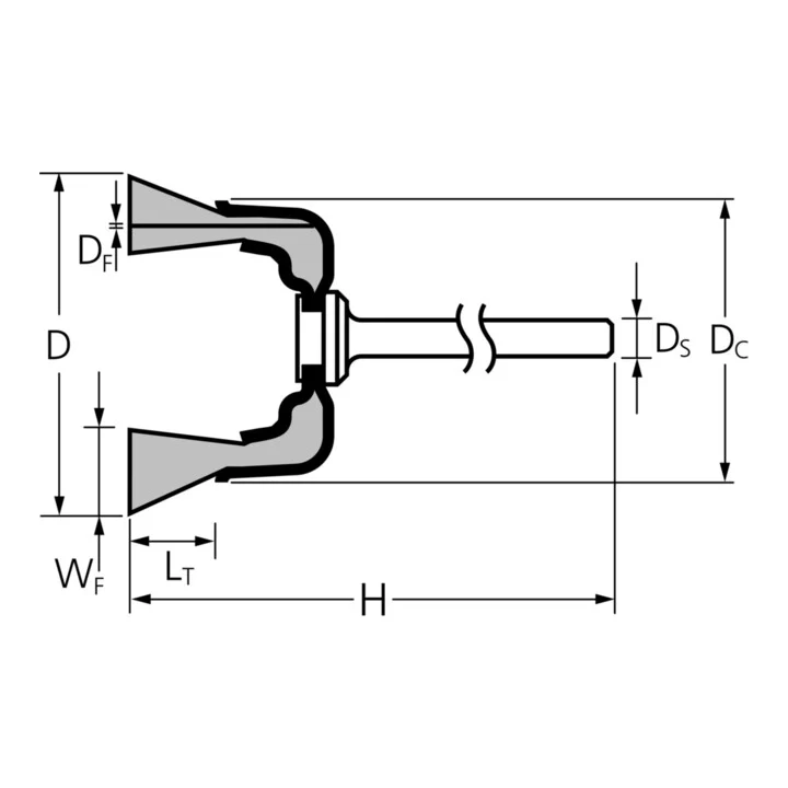 PFERD mini szczotka do kubków TBU 1803/3 MES 0.10 D18xW3xL6mm ( 4000840585 )