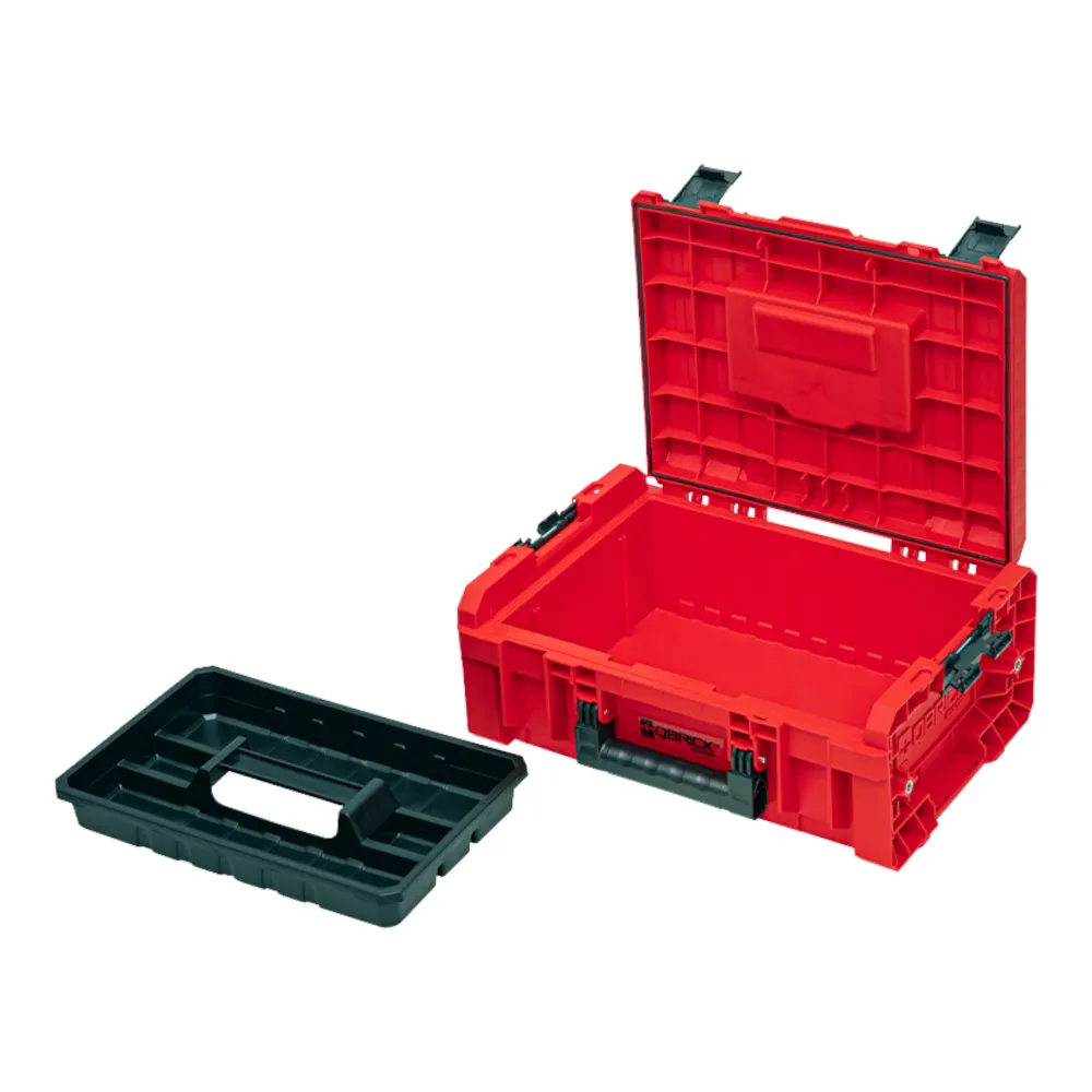Qbrick System PRO Technik Case 2.0 RED ULTRA HD Niestandardowa walizka narzędziowa 450 x 332 x 171 mm 12 litrów sztaplowan...