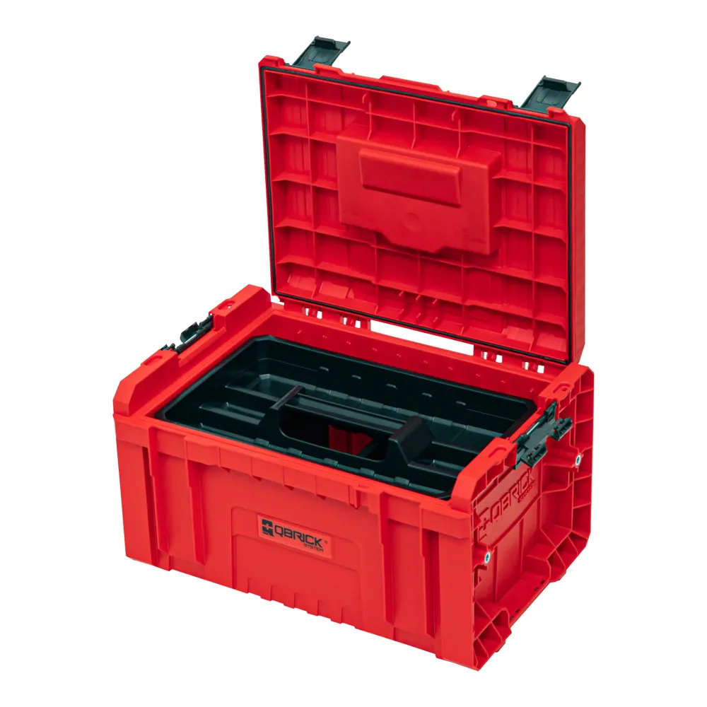 Qbrick System PRO Toolbox 2.0 RED ULTRA HD Niestandardowa walizka narzędziowa 450 x 260 x 240 mm 19 l z możliwością sztapl...