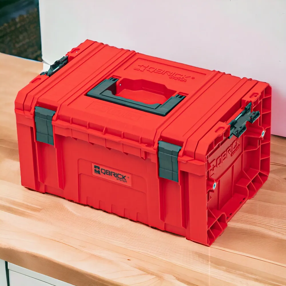 Qbrick System PRO Toolbox 2.0 RED ULTRA HD Niestandardowa walizka narzędziowa 450 x 260 x 240 mm 19 l z możliwością sztapl...