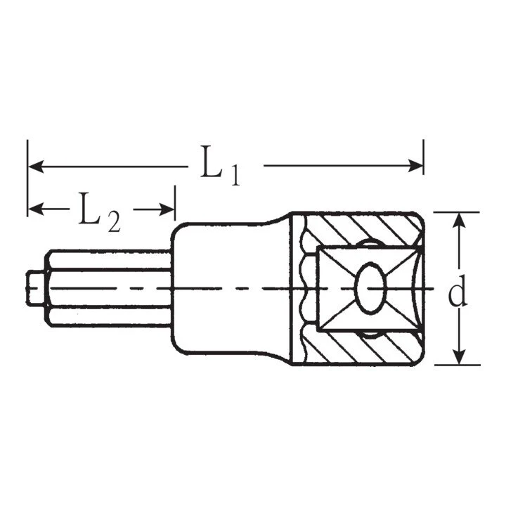 STAHLWILLE Gniazdo 54 IC 1/2 ″ sześciokątne, z czopem ( 4000826411 )